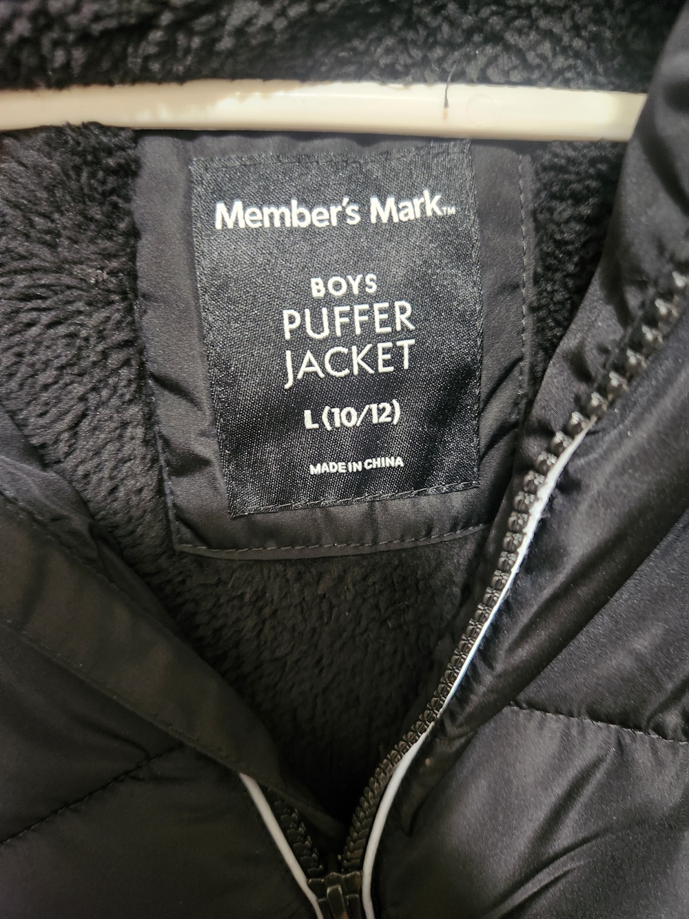 Member's Mark Boys Black Puffer Jacket